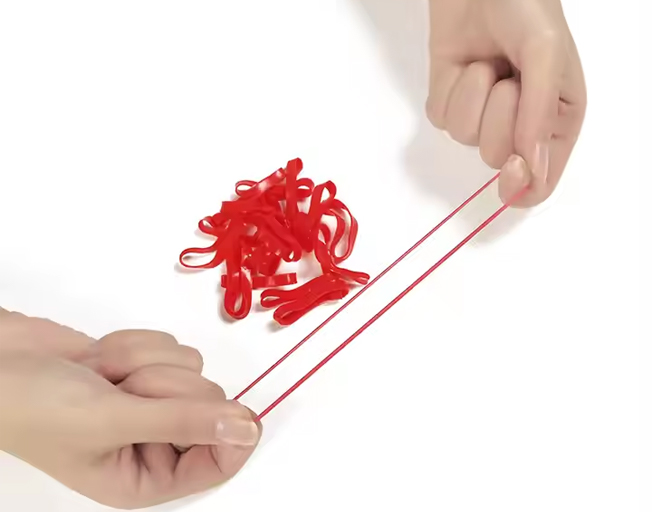 Custom Wholesale 4044 Wide Red Elastic Rubber Bands, Kids Rubber TPU Elastic Hairbands or Any Use