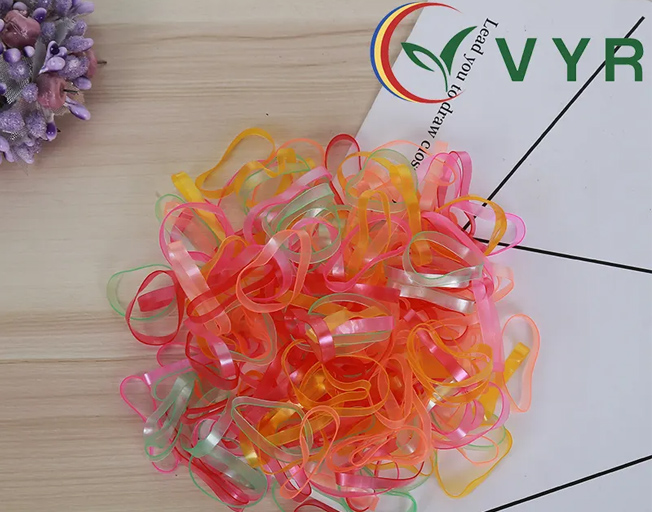 Solid Color Rubber Ring Elastic Loop TPU Hairband, Strong Pull Children Hairband Shiny Rubber Band Wholesale