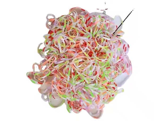 Colorful environmentally friendly customized children’s TPU hair elastic rubber band, eight sections children’s hair band