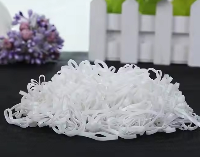 High elastic quality white TPU rubber band suitable for kids and girls hair accessories or any purpose