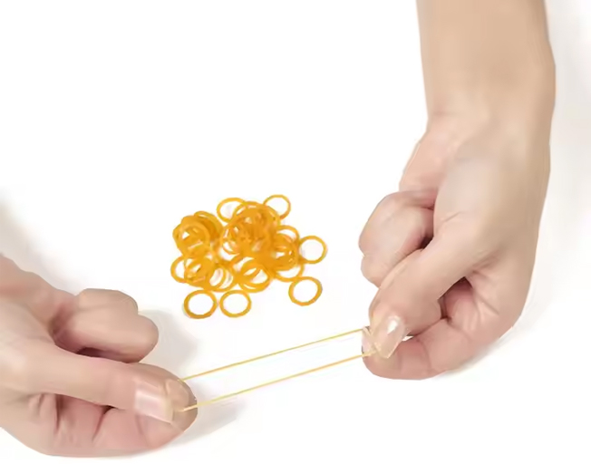 Professional Small Round Yellow Rubber Bands Manufacturer 0.4 Inches in Diameter