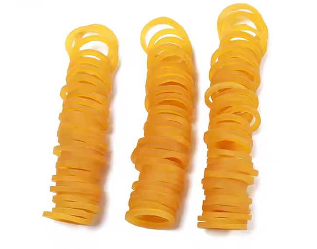 Professional Small Round Yellow Rubber Bands Manufacturer 0.4 Inches in Diameter