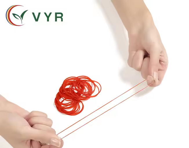 1 Inch Diameter Transparent Red Rubber Band for Tying Plastic Bags