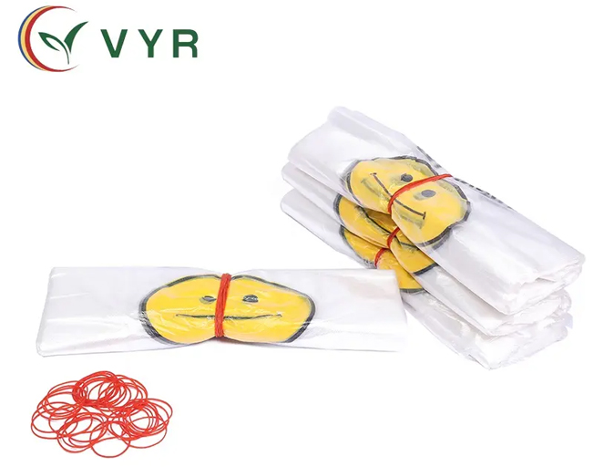 1 Inch Diameter Transparent Red Rubber Band for Tying Plastic Bags