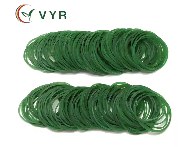 China Promotes Heat-Resistant 1.3 Inch Diameter Green Elastic Rubber Belt for Supermarket Veables or Other Purposes