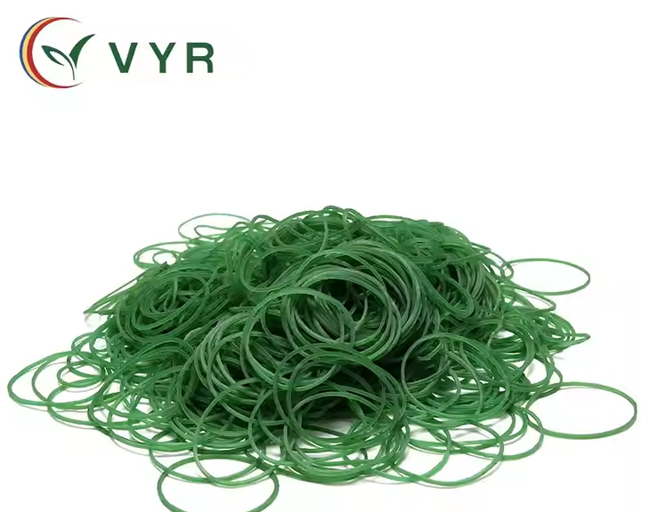 China Promotes Heat-Resistant 1.3 Inch Diameter Green Elastic Rubber Belt for Supermarket Veables or Other Purposes