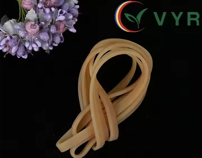 Wholesale Natural Rubber Band Good Quality Flat Brown 25cm Long Latex Rubber Elastic Band