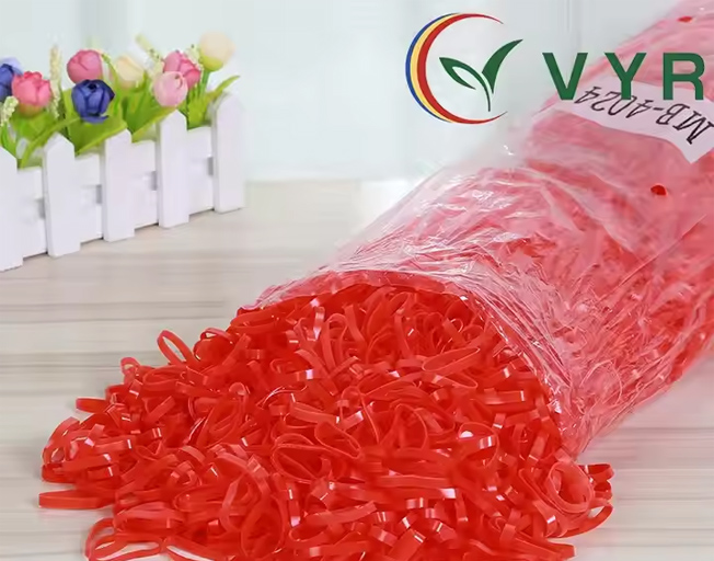 Custom Wholesale 4044 Wide Red Elastic Rubber Bands, Kids Rubber TPU Elastic Hairbands or Any Use