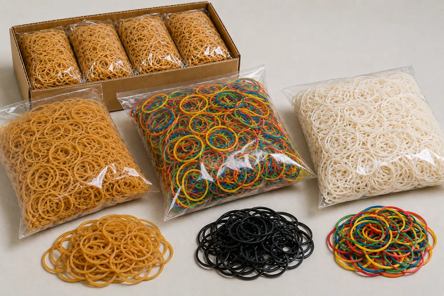 viet-y bulk rubber bands in b2b storage packaging