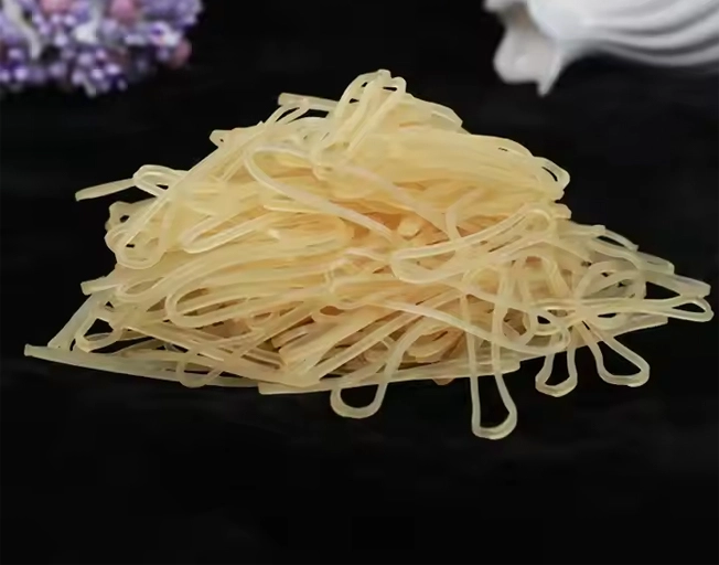 Natural rubber bands for office kits and promotional assembly