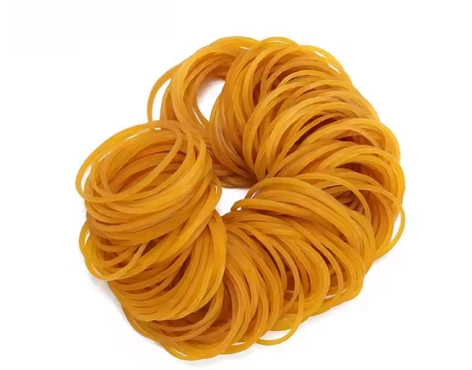 Natural rubber bands ready for bulk storage
