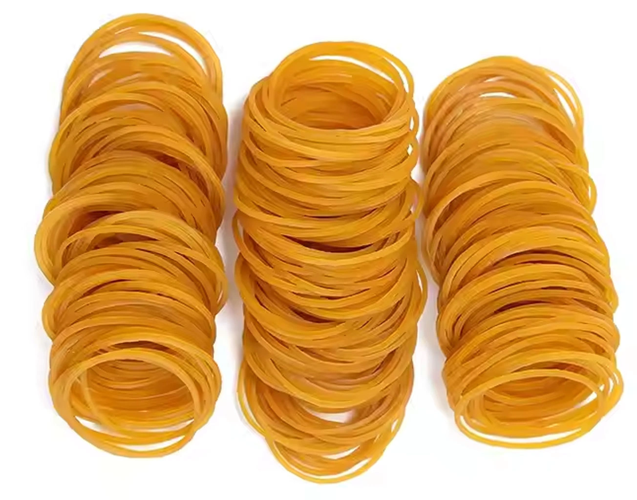 Natural yellow rubber bands for bulk sourcing